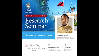 The Carnival in Jamaica Project  Research Seminar [upl. by Aruasor725]