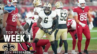 Cardinals vs Saints Highlights  2024 NFL Preseason Week 1 [upl. by Jarrod]