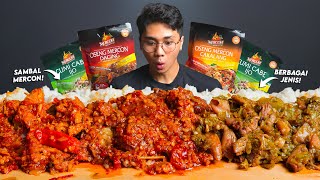 JANGAN DITIRU MUKBANG 3 JENIS OSENG MERCON SEKALIGUS BEEF CAKALANG CUMI SAMBAL IJO🥵 [upl. by Elisha]