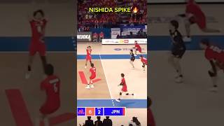 🔥 Nishida Spike 🔥 volleyball boom boomspike [upl. by Olraced]