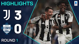 JUVENTUSCOMO 30  HIGHLIGHTS  Bianconeri off to a shimmering start  Serie A 202425 [upl. by Natasha]