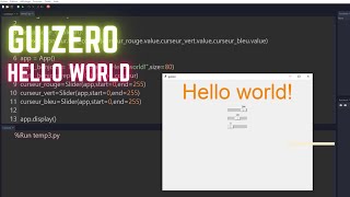 Python  guizero 1 helloworld [upl. by Geminius]