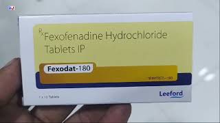 Fexodat 180 Tablet  Fexofenadine Hydrochloride Tablets IP  Fexodat 180mg Tablet Uses Side effects [upl. by Onitsuj]