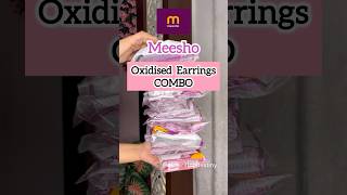 Meesho Oxidised Earrings Combo meesho meeshohaul unboxing ytshorts shorts youtubeshorts [upl. by Lrac]