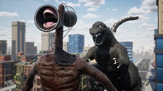 Siren Head vs Godzilla Animation Horror Short Film [upl. by Proudman]