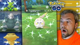 Shiny Togedemaru Hunt This was Tough but we got Pokémon GO [upl. by Lian]