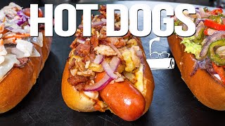 3 RIDICULOUSLY DELICIOUS HOT DOG RECIPES  SAM THE COOKING GUY [upl. by Harriet]