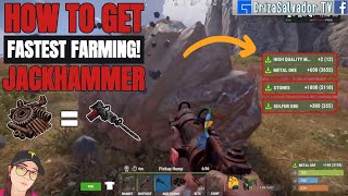 How to get jackhammer in RUST  FASTEST FARMING rust jackhammer metal farming howto stone [upl. by Yllier14]