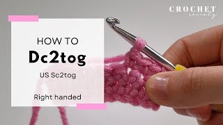 How to do a decrease crochet dc2tog UK  sc2tog US  Beginner Crochet [upl. by Banyaz293]