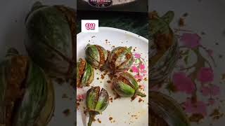 bharli vangi recipeshortstuffed brinjal recipe by nandinis kitchen [upl. by Anifesoj549]