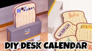 Làm lịch để bàn BÁNH MÌ siu xinhDIY DESK CALENDAR🍞 [upl. by Telracs]