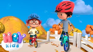 I love to ride my bicycle 🚲  Song for Kids  HeyKids Nursery Rhymes [upl. by Reivazx790]