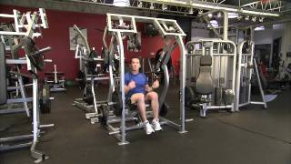 Hammer Strength PlateLoaded Shoulder Press Instructions [upl. by Yorgos]