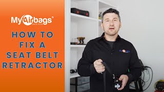 How to Fix a Seat Belt Retractor that is Locked or not Retracting Properly  MyAirbags [upl. by Einnos]