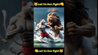 🙀A father cat saves his cubs from a lion 🦁👊🐈cat kittten cute catlover shorts [upl. by Pollerd]