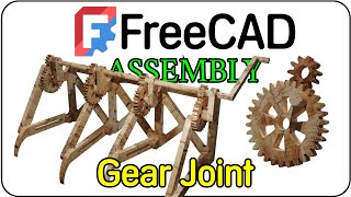 The New Assembly Workbench of FreeCAD 10 Revolute Cylindrical and Gear Joints in FreeCAD [upl. by Leseil]