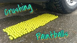 ASMR Crushing 500 Paintballs with Car [upl. by Harl]