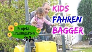 Kinder fahren Bagger  Trampolin ist da  Familienvlog  Vlog756 Rosislife [upl. by Liu1]