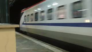 Proastiakos train at Leptokarya station and 2x ΕΤR 470 at Litochoro station [upl. by Algy]