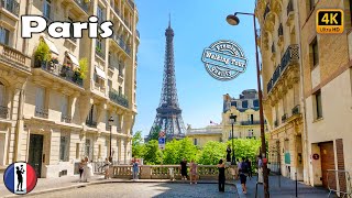 🇫🇷 Paris 16th arr Rue des Eaux Eiffel Tower Trocadero Av Foch  Amazing Walking Tour 4K60fps [upl. by Eugine]