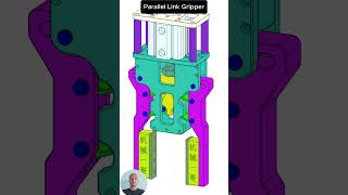 Parallel Link Gripper mechanism engineering mechanical solidworks shorts trending 3dcad cad [upl. by Aicenad219]