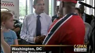 President Obama Stops for Lunch at Five Guys [upl. by Jaddo201]