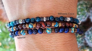 Braccialetto girocollo o cavigliera con pietre dure facilissimo  DIY bracelets [upl. by Waxler346]