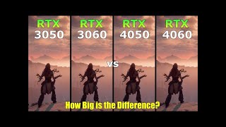 RTX 3050 vs RTX 3060 vs RTX 4050 vs RTX 4060  Test in 5 Games  How Big is the Difference [upl. by Epolenep]