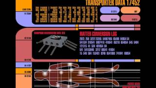 Star Trek LCARS  Transporter Data [upl. by Bogie]