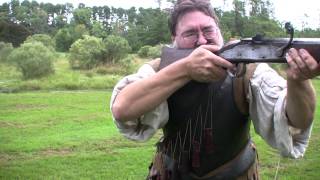 Matchlock Musket Demonstration with Armor Live Rounds [upl. by Pearlman]