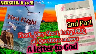 A Letter To God  2nd Part all Question Answer  MCQ Class 10  SEBA class10 lass10 education [upl. by Oidale]