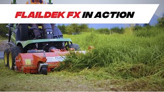 Trimax FlailDek FX in Action  Flail Front Mount  Municipal Mowing [upl. by Seften]