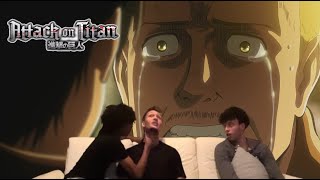 I Forced Anime HATERS To Watch Attack on Titan 1x2  That Day [upl. by Aibos]