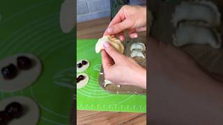 How to form Ukrainian Vareniki 🍒 Ukrainian cherry dumplings shorts [upl. by Ireg285]