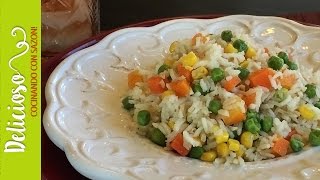 Arroz Blanco Mexicano Perfecto  Perfect Mexican White Rice with Vegables [upl. by Pamela]