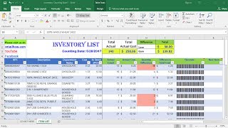 How to count inventory using only Excel amp Barcode scanner [upl. by Aramat]