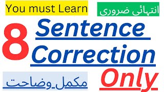 8 Most Important Sentence Correction  Most Repeated Sentences of Correction  Sentence Correction [upl. by Terpstra382]