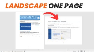 How to Landscape One Page in Word  Change Orientation in MS Word [upl. by Refotsirhc]