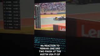 My REACTION TO FERRARI ONE AND TWO FINISH AT THE AUSTIN USA F1 GP f1 [upl. by Farhi]