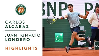 Carlos Alcaraz vs Juan Ignacio Londero  Round 1 Highlights I RolandGarros 2022 [upl. by Shelly]