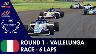 FIA Motorsport Games F4 Championship simulation  R1  Vallelunga  6 laps  Assetto Corsa [upl. by Anait810]