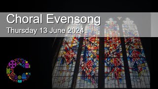 Choral Evensong  Thursday 13 June 2024  Chester Cathedral [upl. by Scharff]