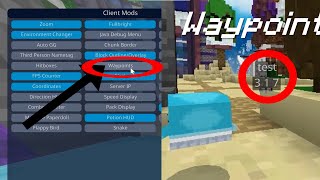 How to use waypoint in Onix Client mineacraftclient minecraft minecraftbedrock [upl. by Kola]