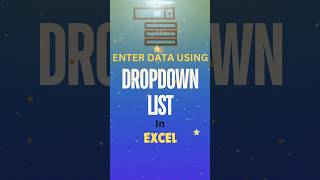 Enter data fast using DROPDOWN LIST in Excel exceleducation exceltech exceltutorial exceltips [upl. by Jahdol747]