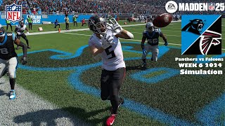 Madden 25 Carolina Panthers vs Atlanta Falcons Week 6 Sim 2024 Full 15 Minute Quarters Game Play [upl. by Xila]