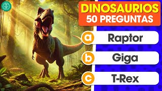 ¿Cuánto Sabes de DINOSAURIOS 🔍🦕🦖  ¡50 Preguntas Para Desafiarte🤯  Lecciones en Porciones✅ [upl. by Evers]