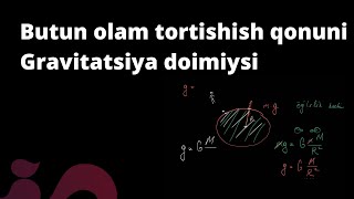 Mavzu Butun olam tortishish qonuni Gravitatsiya doimiysi FIZIKA [upl. by Anitel]