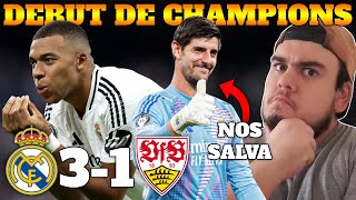 COURTOIS BRILLA Y EL MADRID GANA EN SU DEBUT DE CHAMPIONS  REAL MADRID 31 STUTTGART [upl. by Sherrod476]