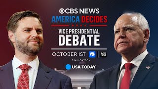 Watch CBS News Vice Presidential Debate simulcast [upl. by Tybi]