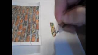 Prismacolor Photo real Brick Texture How To Tutorial [upl. by Anuala]